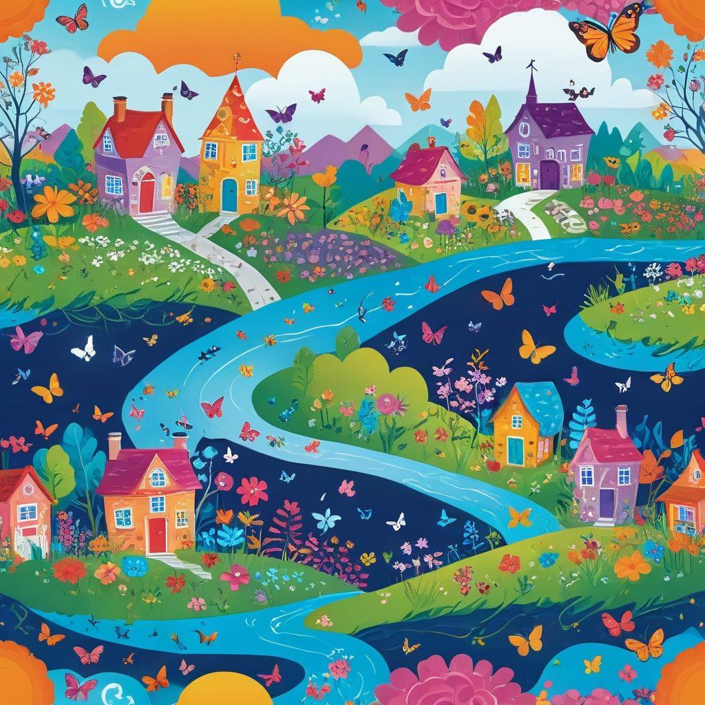 A whimsical illustration of a colorful digital landscape filled with vibrant, smiling hyperlinks represented as friendly characters, guiding users through a joyful, interactive web environment. Include bright and uplifting elements like flowers, butterflies, and joyful icons to symbolize positivity and happiness in web navigation. Incorporate a playful, cartoonish style with a focus on warmth and friendliness. vibrant colors. cartoon style.